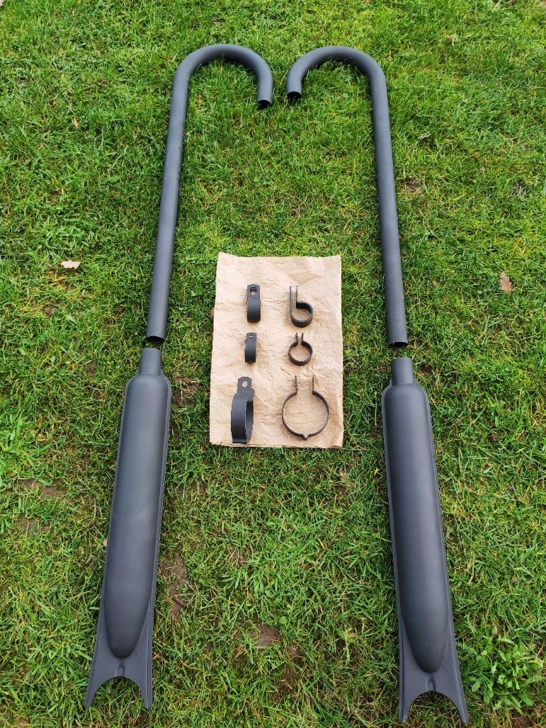 Ural Výfuk Tlumič Koleno Rybka Černá Matná