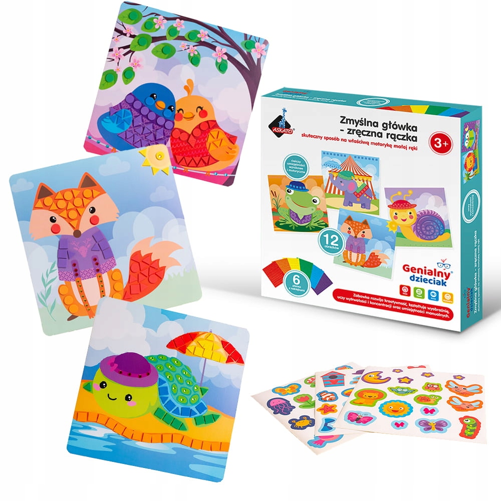 

Genialny Dzieciak Piankowa Wyklejanka Zwierzątka