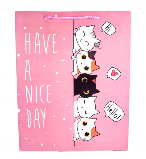 TOREBKA PREZENTOWA UPOMINKOWA KOTY 4 WZORY Rodzaj torebka