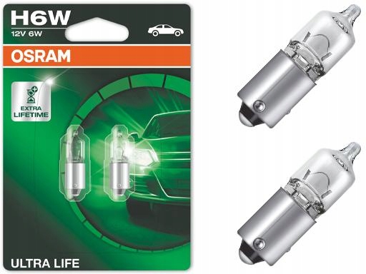 

Osram Ultra Life Żarówki H6W 12V BAX9S Blister