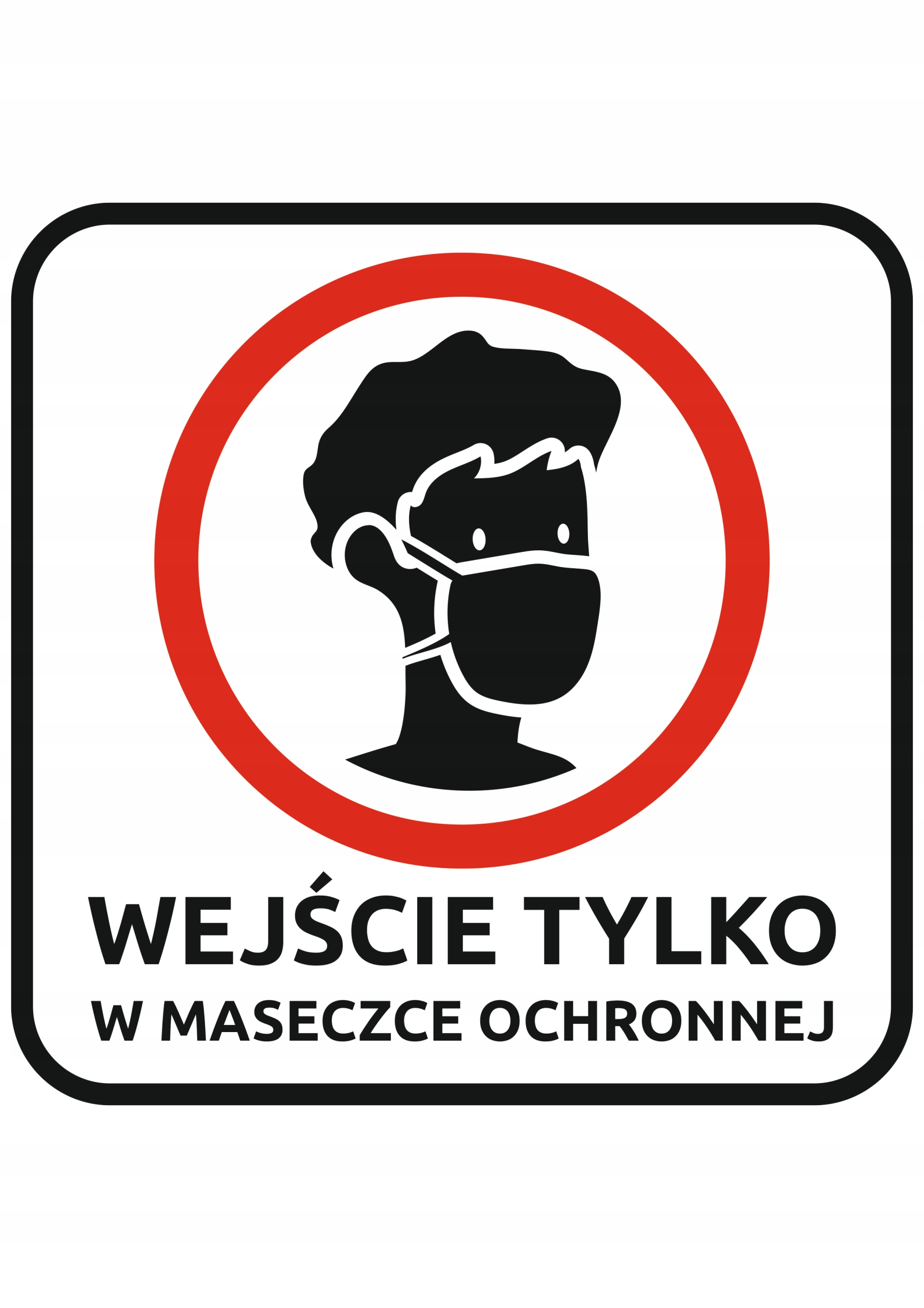 NAKLEJKA NA SZYBĘ 20 cm WEJŚCIE TYLKO W MASECZCE
