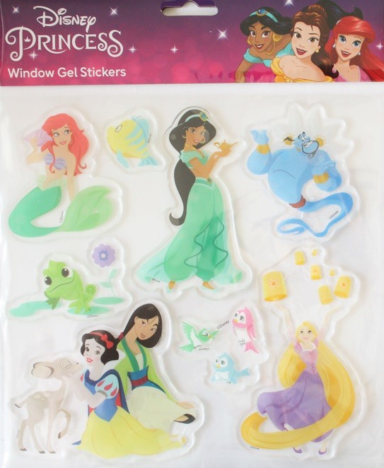 KSIĘŻNICZKI PRINCESS - NAKLEJKI ŻELOWE NA OKNO