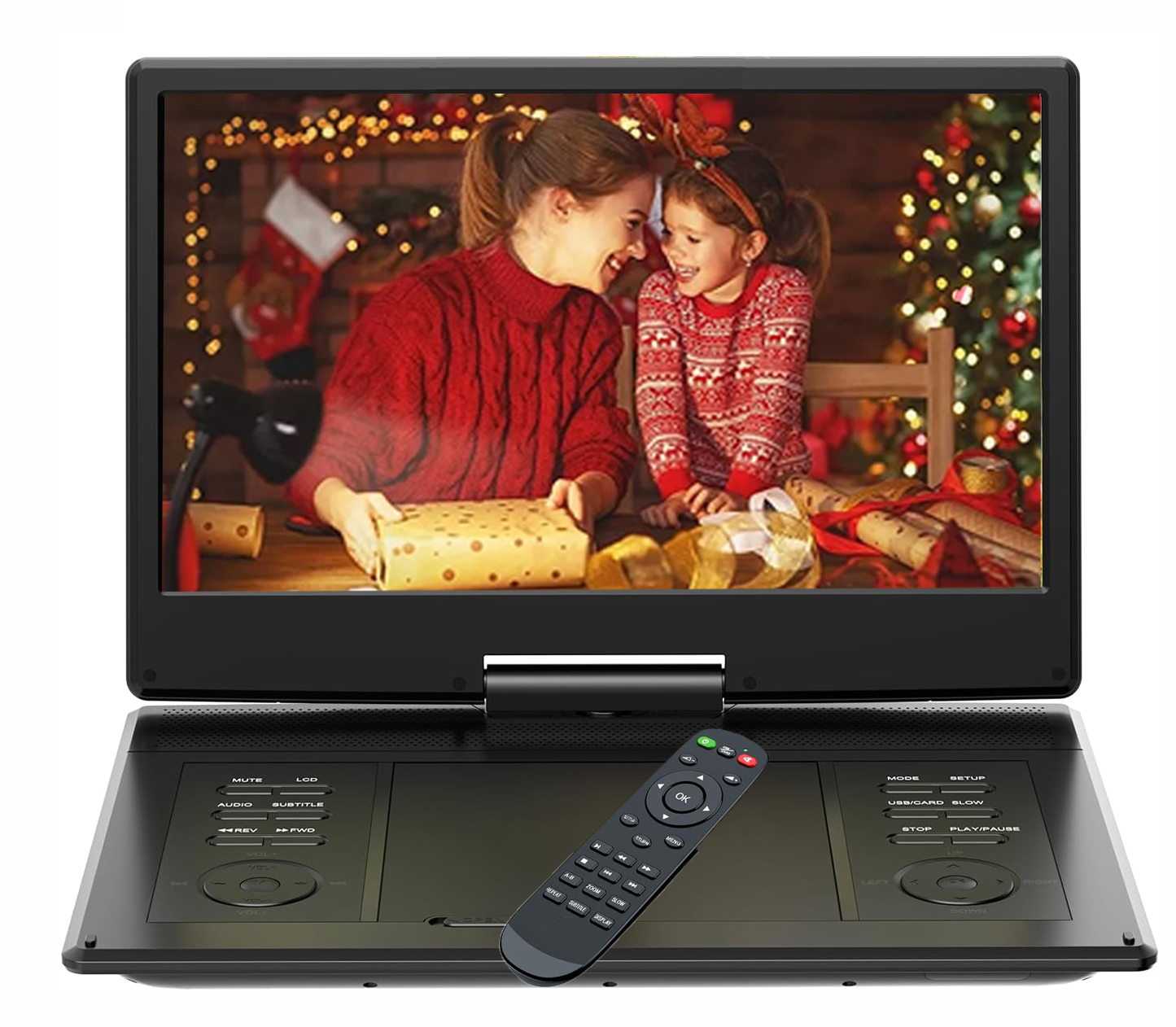 15.7" přenosný DVD přehrávač do auta s otočnou obrazovkou 14"