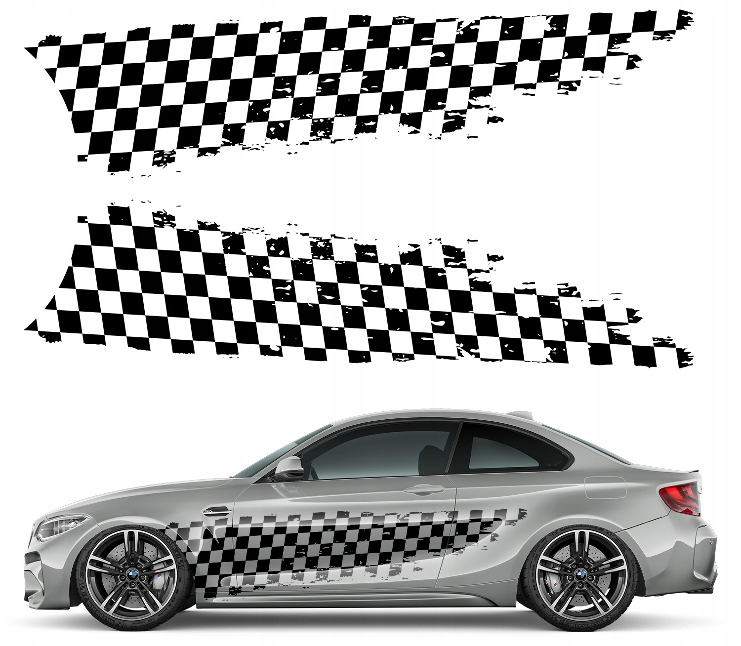 2x Nálepka na auto Motív Vlajka 50x200 cm