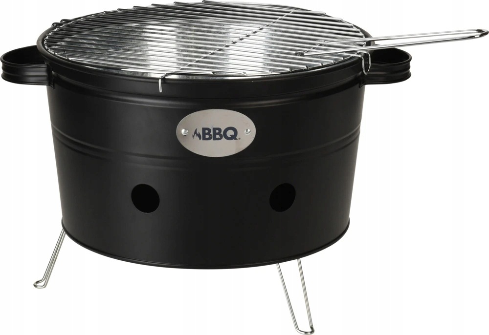 Přenosný gril Bbq černý, 34,5 cm
