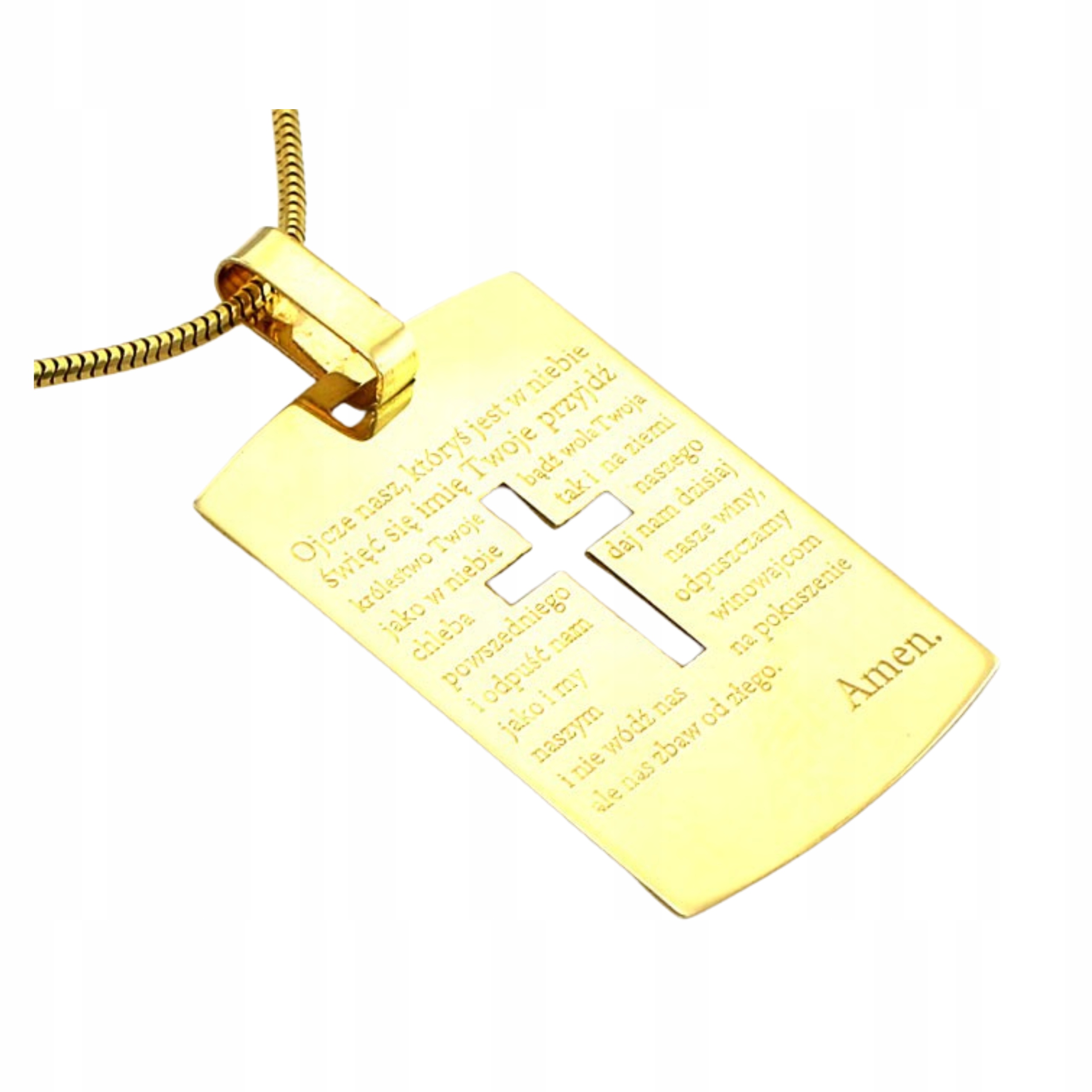 Medaile Zlatý Kříž 585 Přívěsek Moderní Plech Na Dárek křest