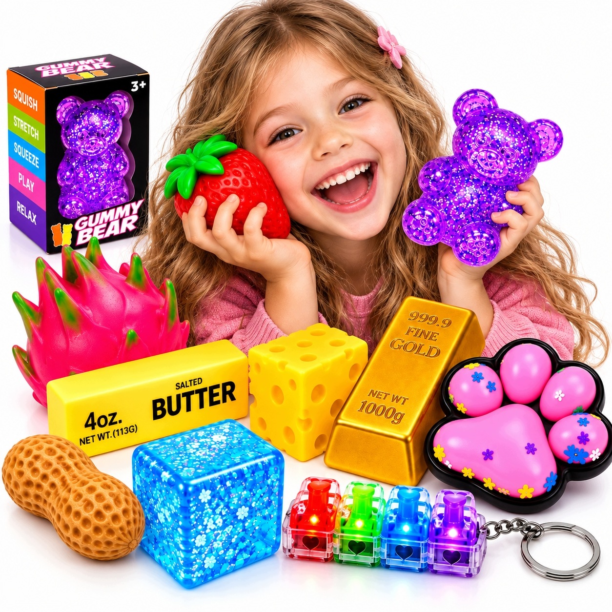 Zestaw Squishy Gniotków 10w1 Pachnące Antystresowe Zabawki Sensoryczne Mix