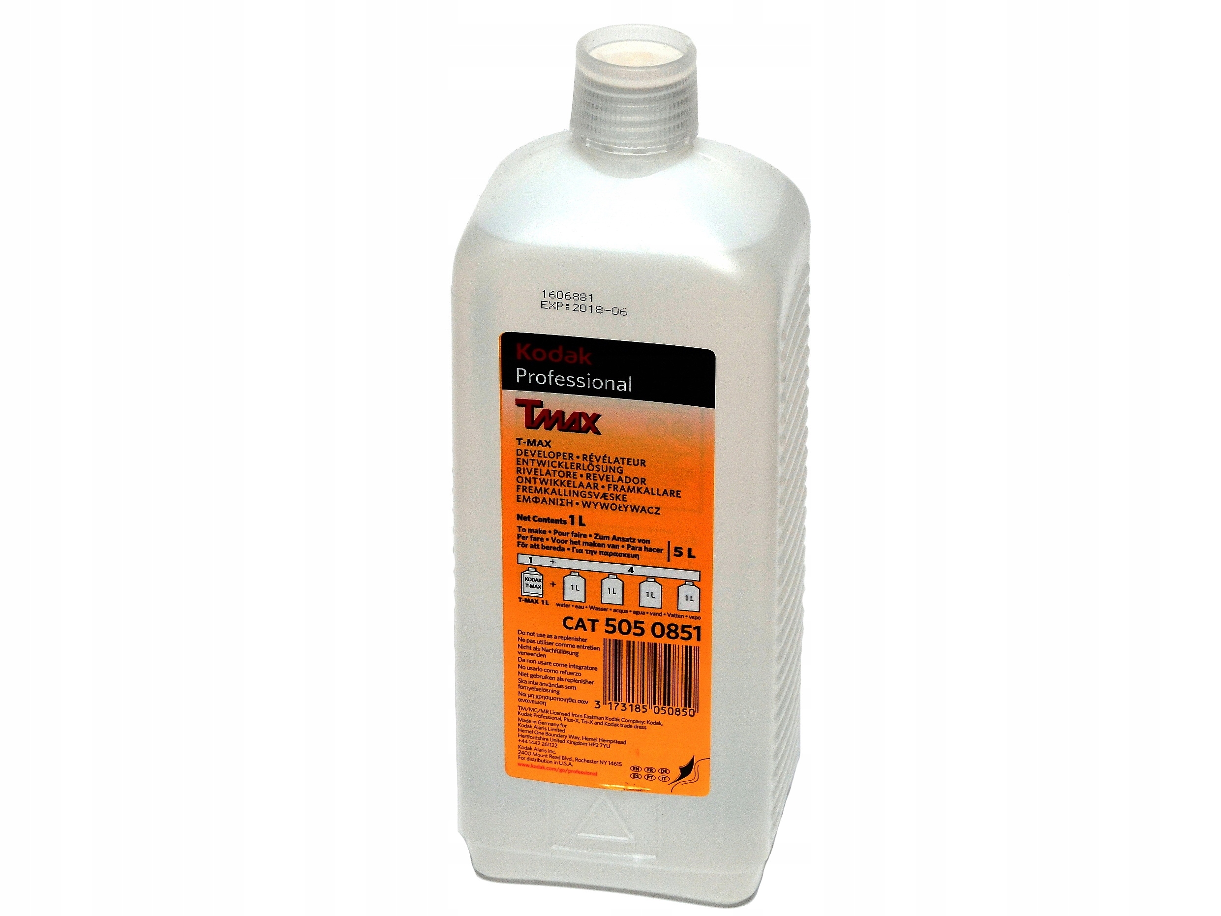 

Wywoływacz Kodak T-max na 5 l do filmu Delta T-max