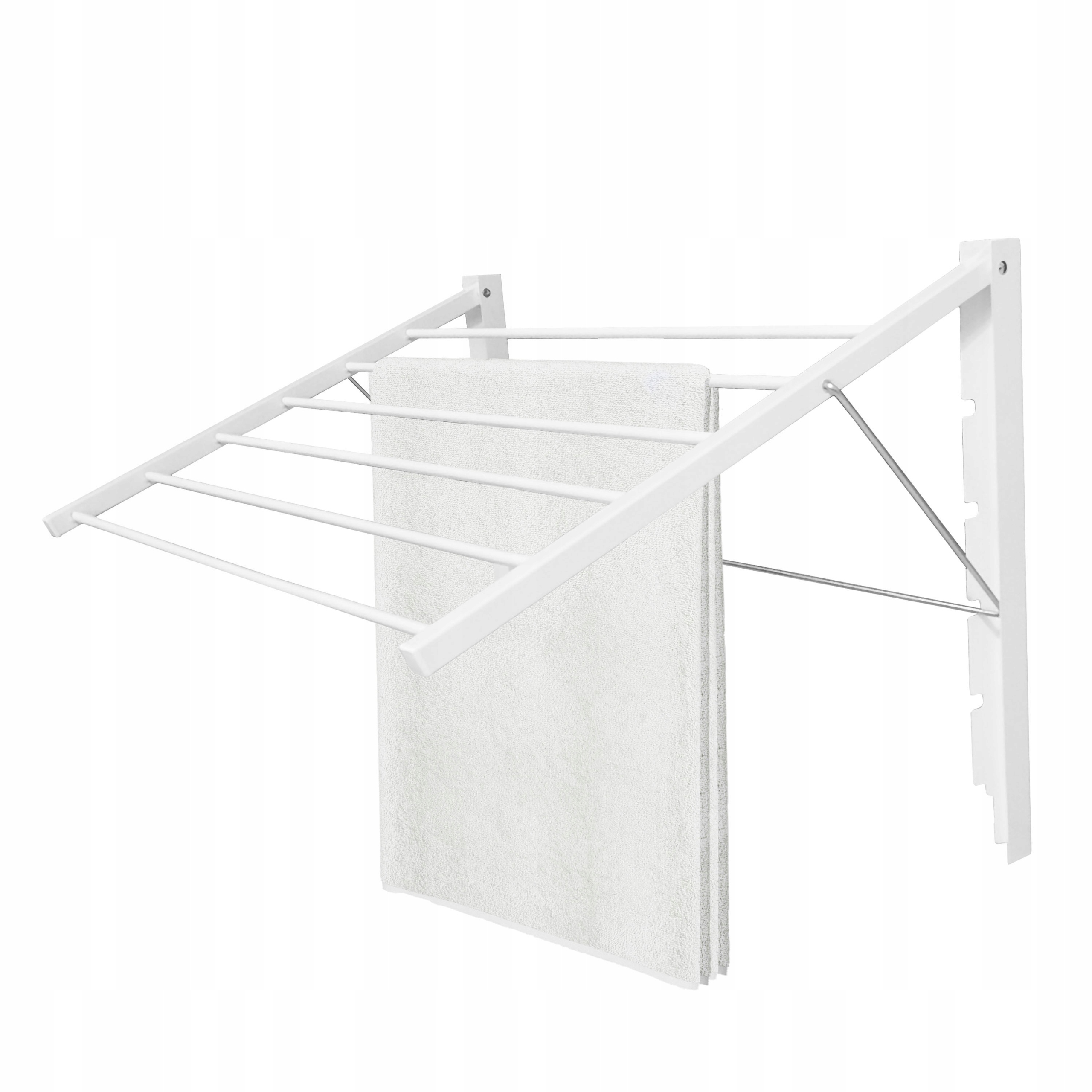 Nástěnný skládací Sušák na prádlo 80 cm, kovový, Do Koupelny