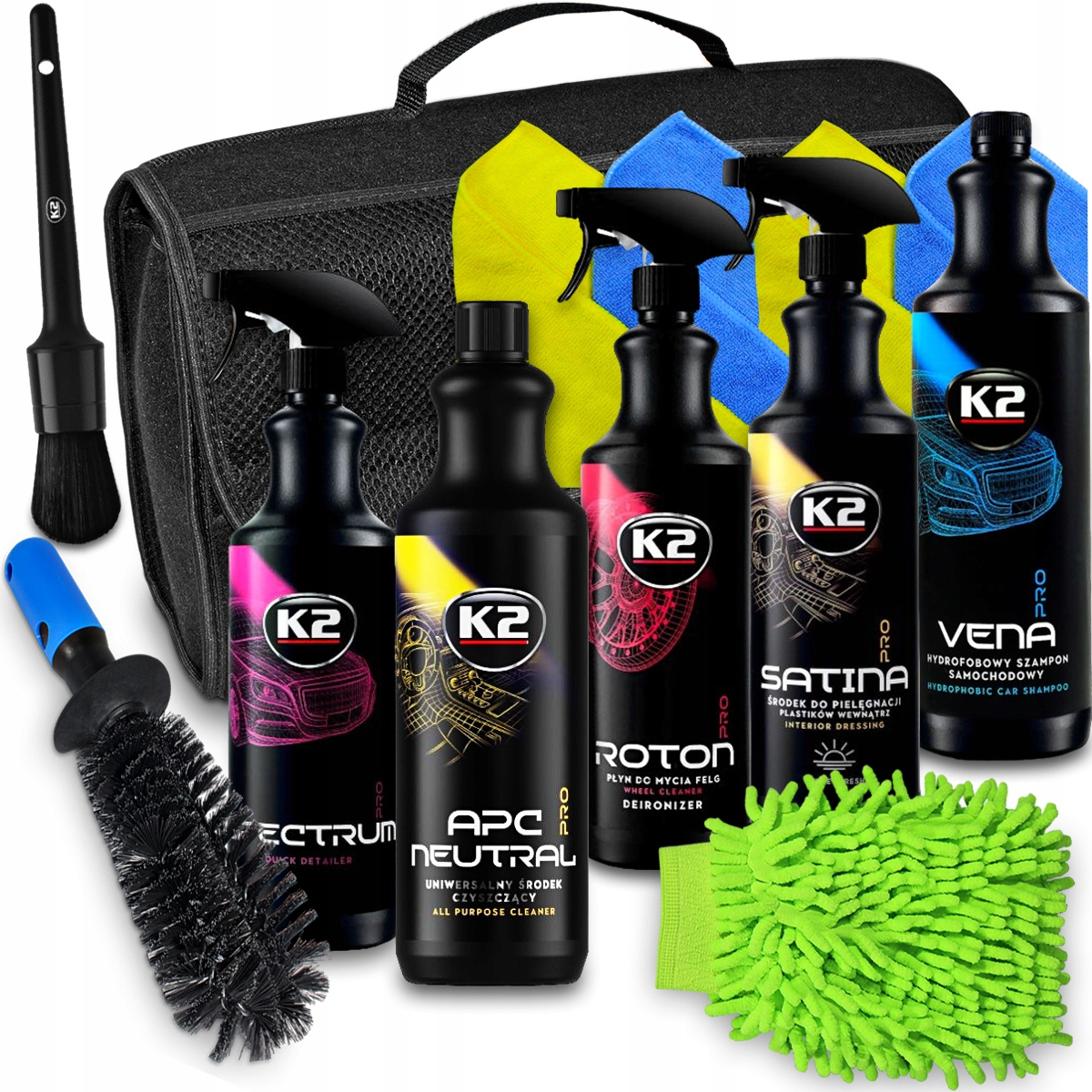 K2 Veľká Profesionálna Sada XXL Kozmetiky Do Auta Car Detailing Taška