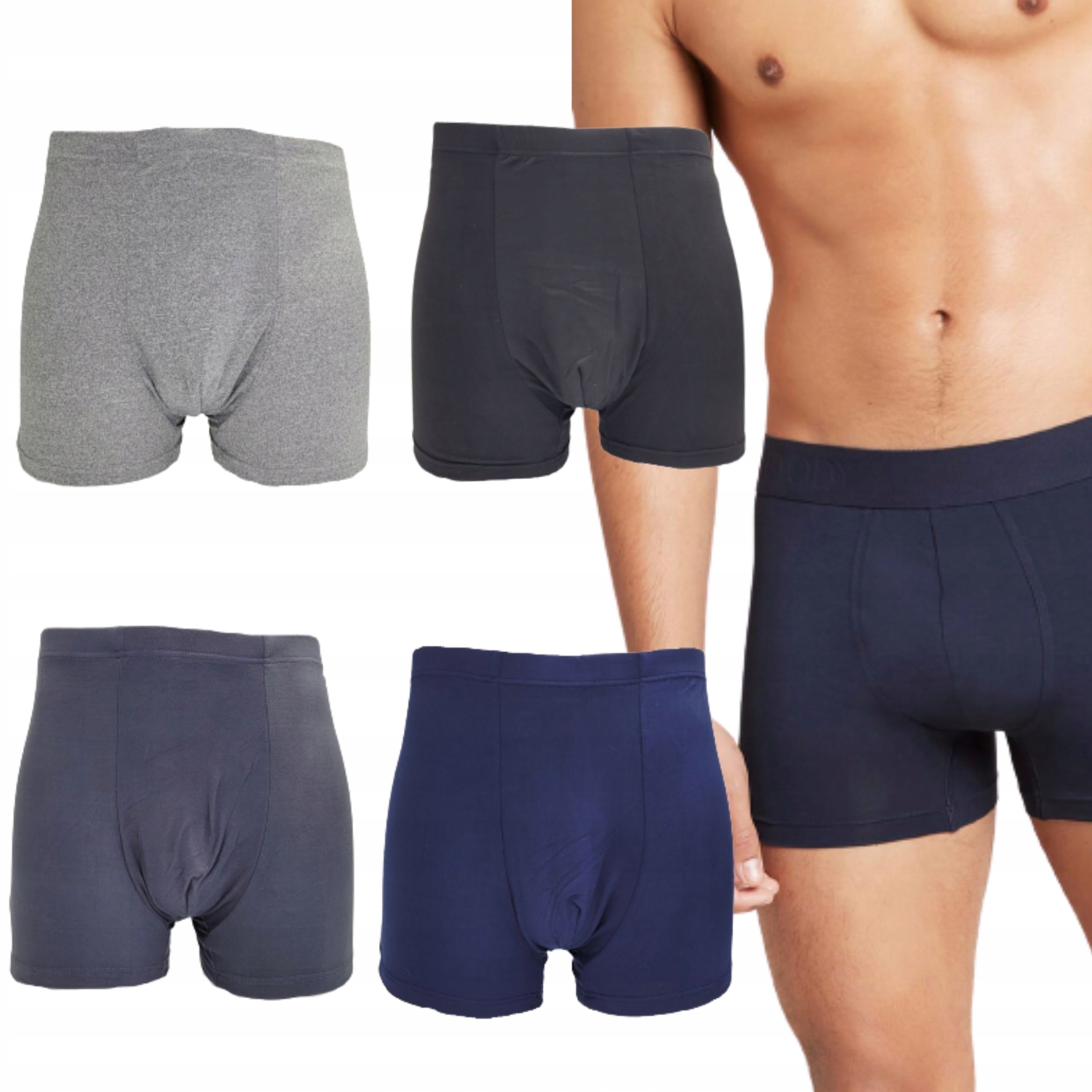 

4x Premium Bokserki Męskie Bambusowe Majtki 5XL