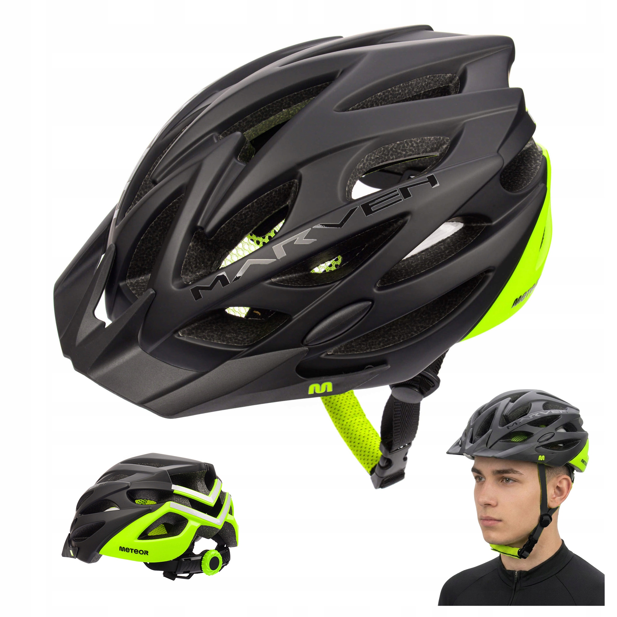 Nastavitelná Cyklistická Přilba Meteor Marven M 55-58cm síťka větrací otvory