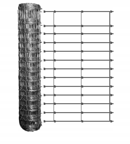 

Siatka Leśna ogrodzeniowa 125/13/30 rolka 50 mb
