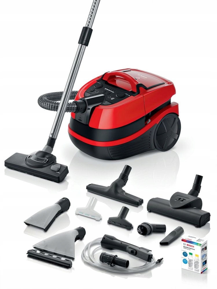 Vysavač vysavač Bosch Bwd 421 Pet AquaWash&Clean 2100 W červený