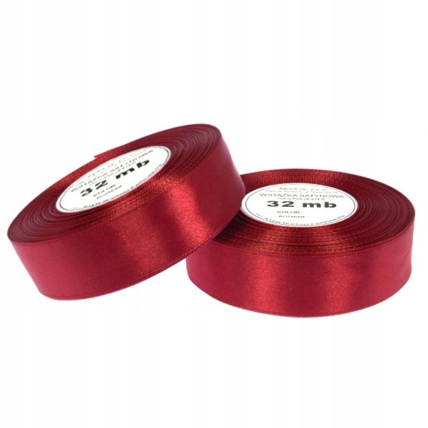 

Wstążki wstążka tasiemka satynowa j.bordo 25mm