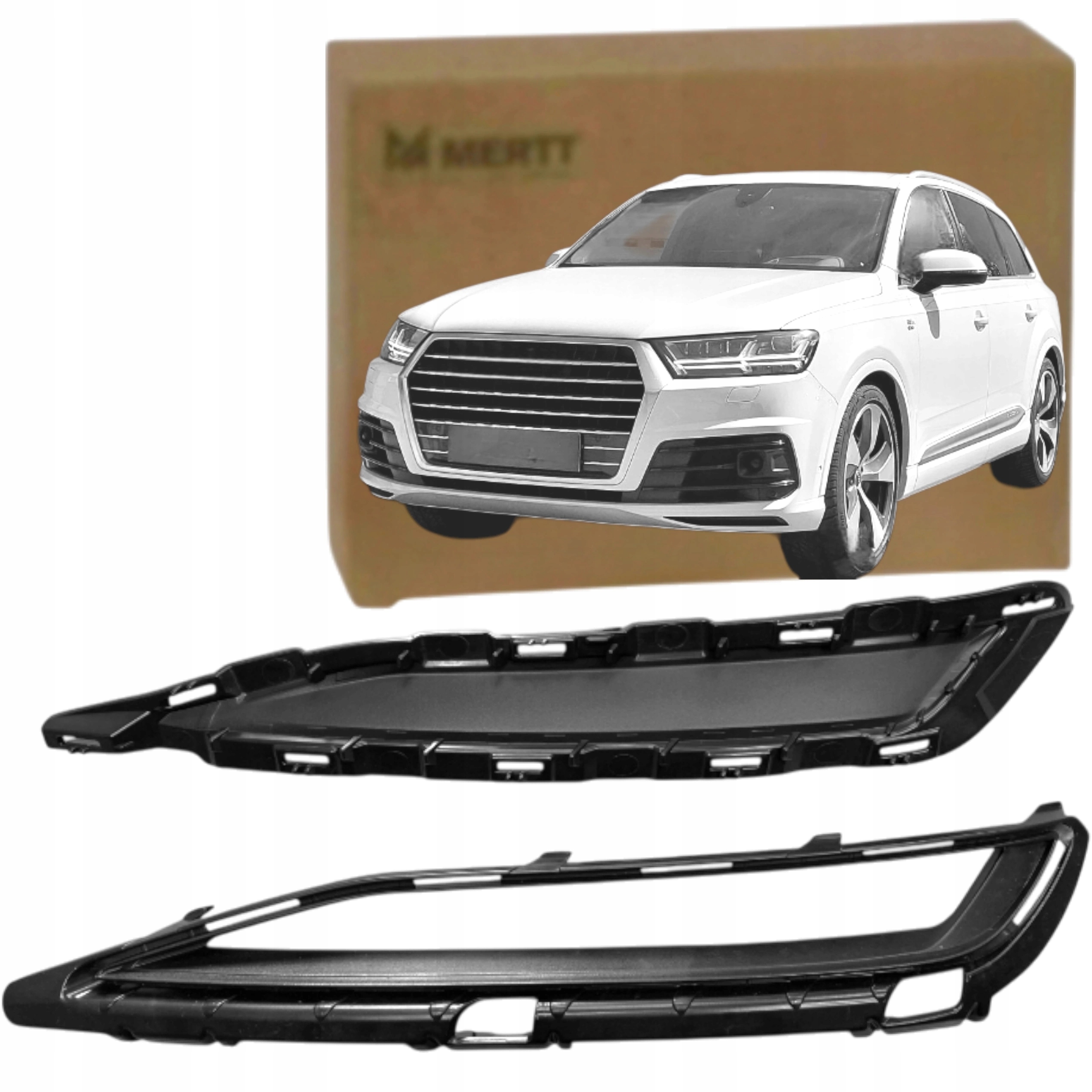 Sada sada Mřížka Nárazníku Pravá krytka rámeček Audi Q7 4M 15-20 S-Line