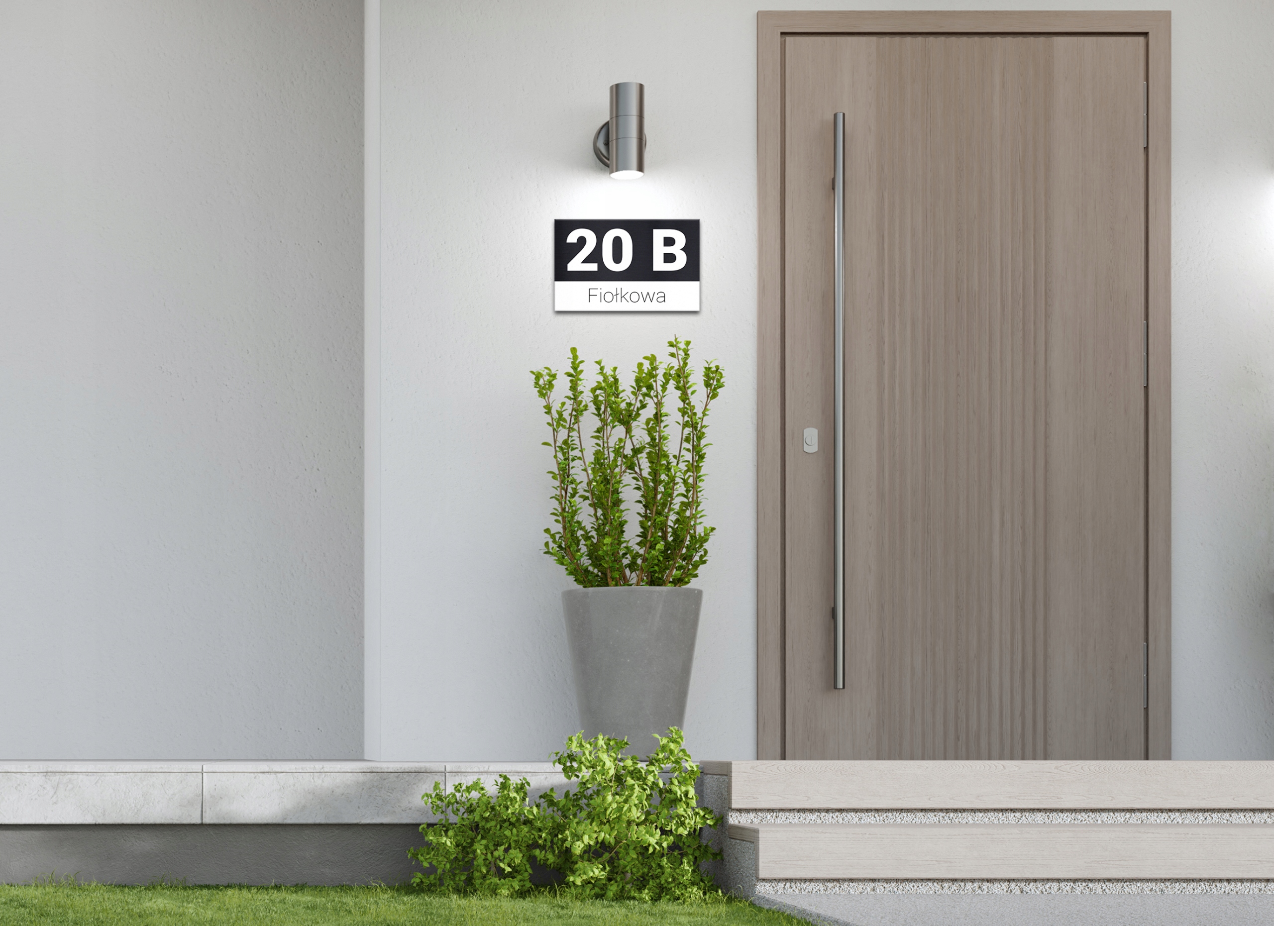 TABLICZKA na dom TABLICA Adresowa CZARNY MAT 131 Wysokość produktu 21 cm