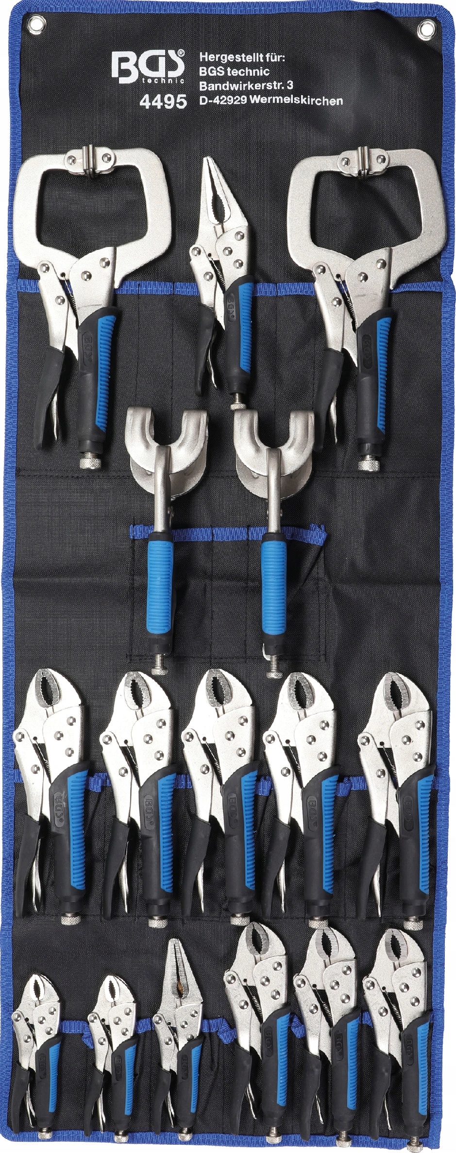 Bgs 4495, Sada skřipcových kleští na karoserii 16dílná