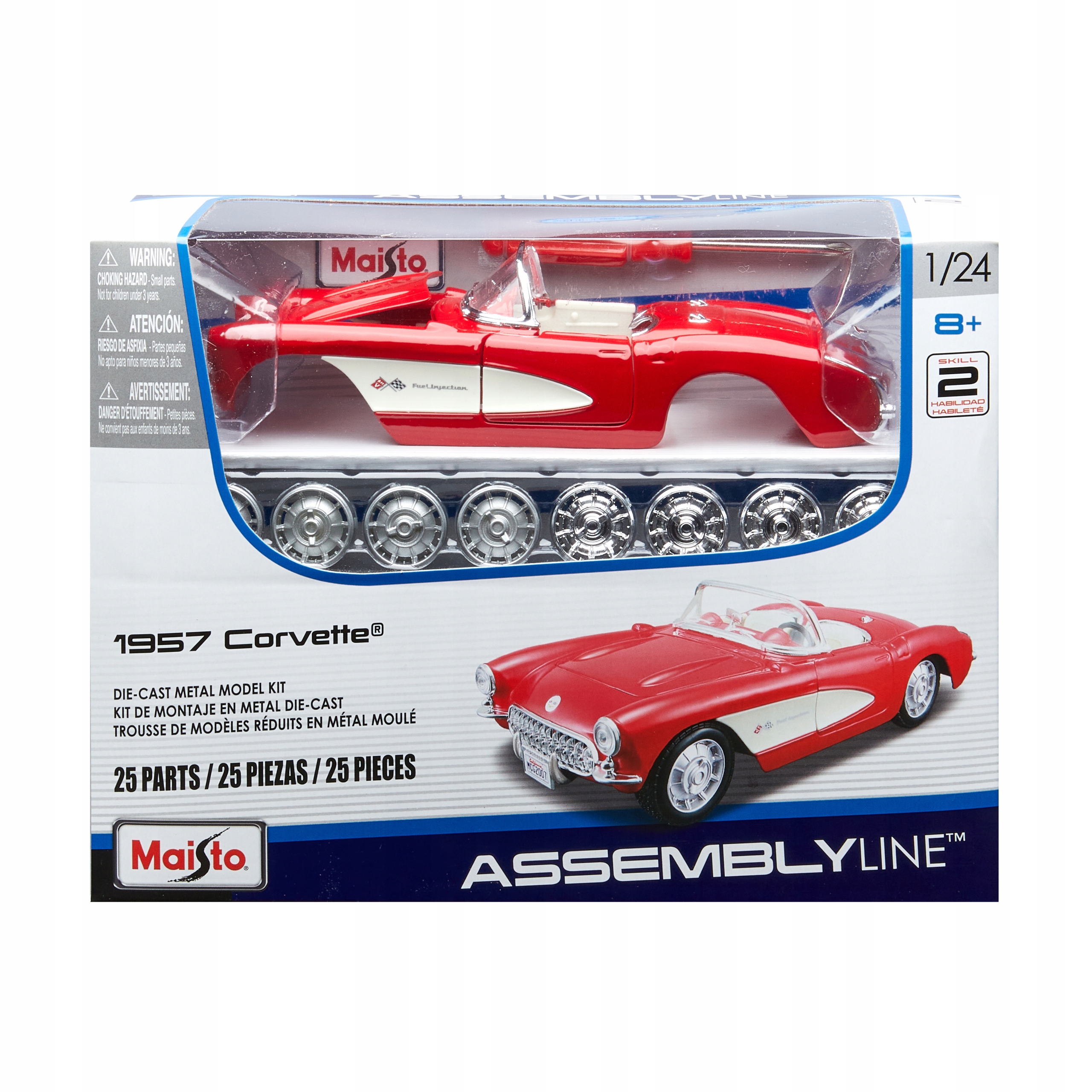 Chevrolet Corvette C1 1957 Model pro skládání Maisto Kit Assembly Line 1:24