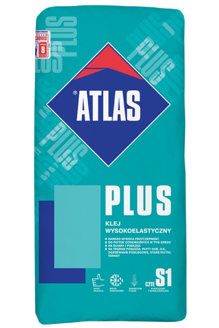 Vysoce elastické lepidlo na dlaždice Atlas Plus 25 kg, deformovatelné