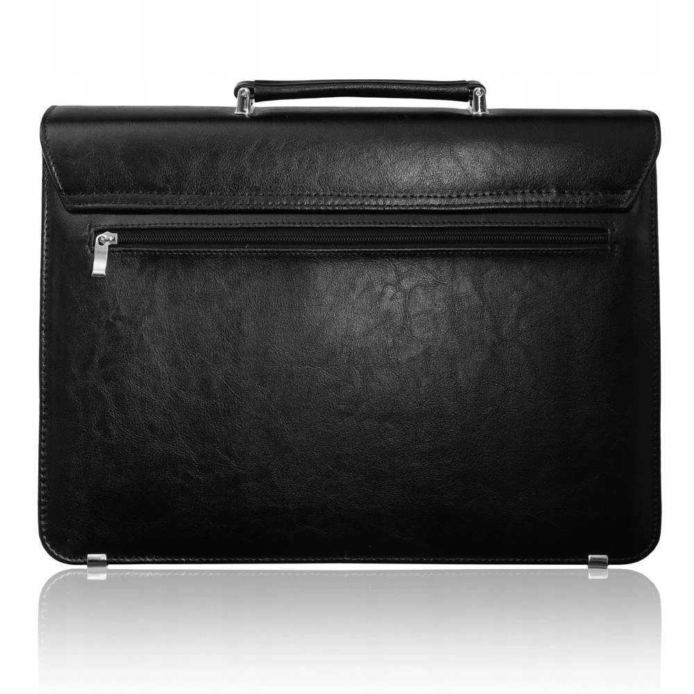 Teczka męska na dokumenty do pracy czarna aktówka skórzana - Tizano TS18 Płeć mężczyzna