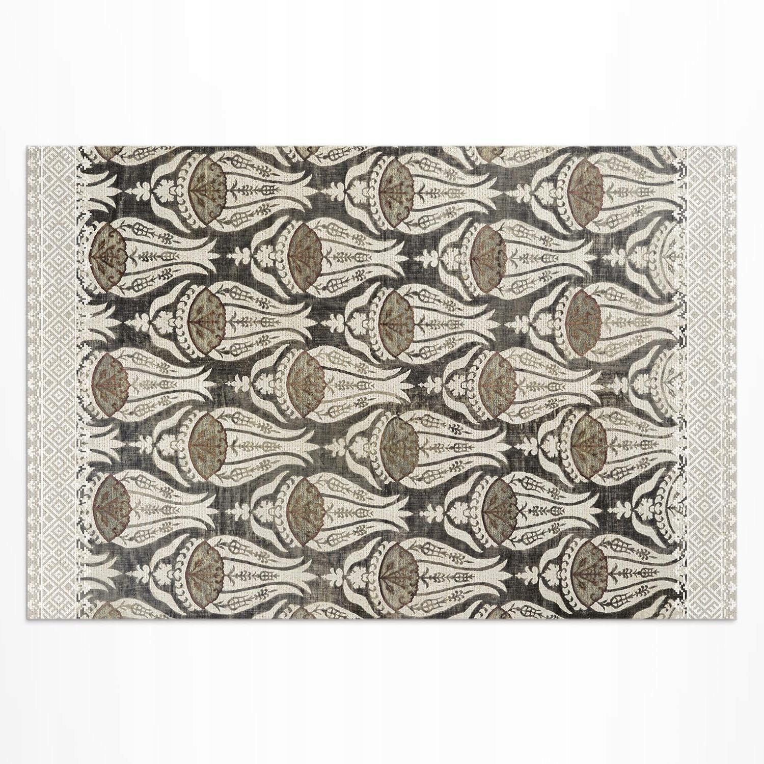 Vinylový koberec na terasu Balkón Kvetinové džbány William Morris 225x150 cm