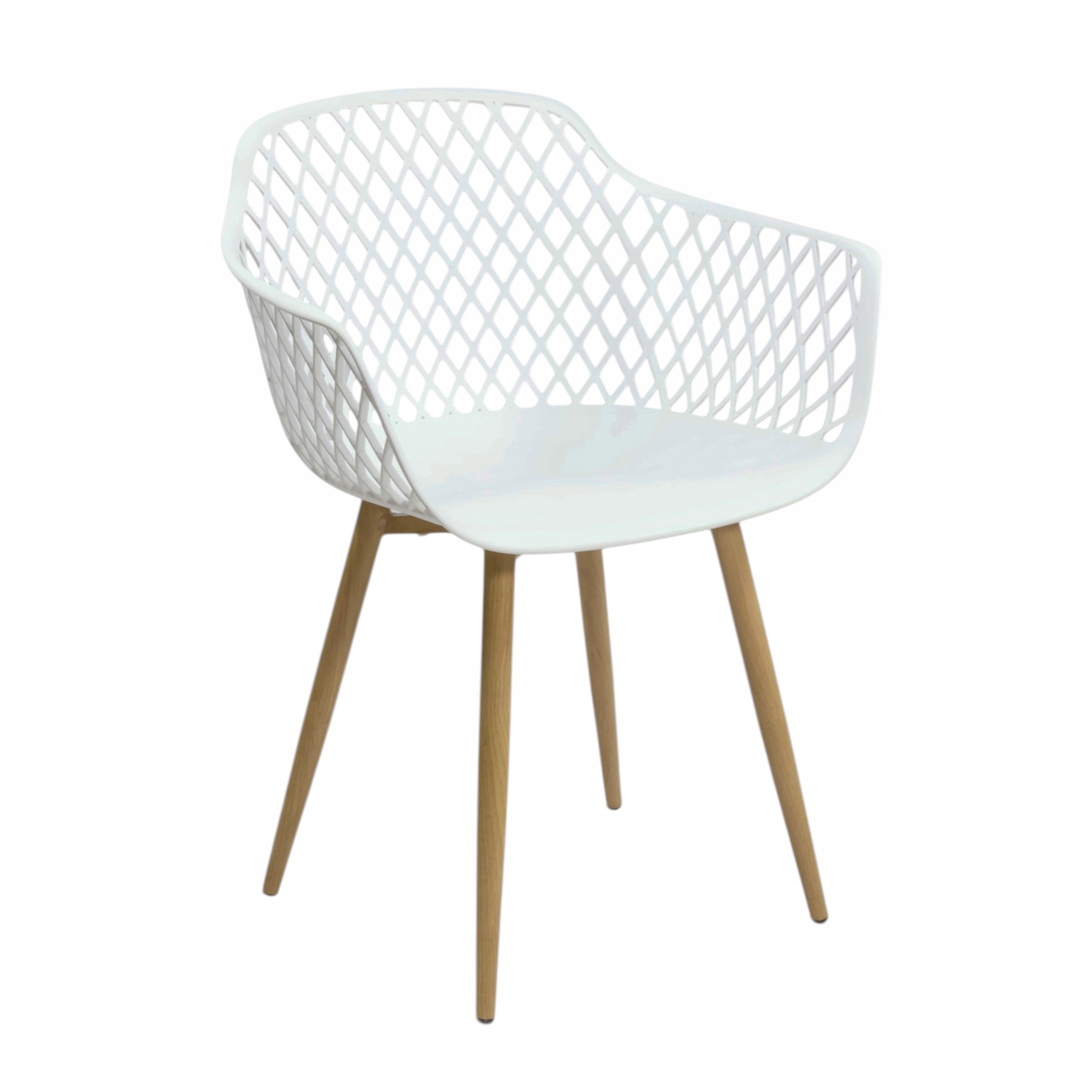 Skandinávské prolamované křeslo Loft Bílé Moderní křeslo do obývacího pokoje Kuchyně