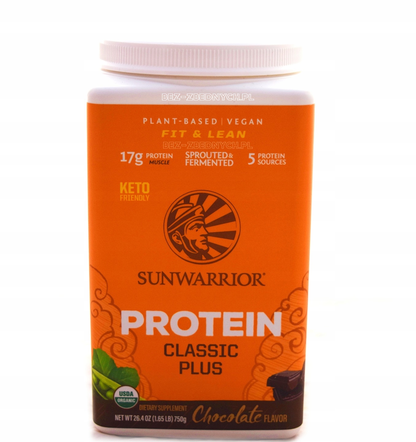 Sunwarrior Classic Protein Plus 750 g Organic Vegan Usda Plant Based Bílkoviny