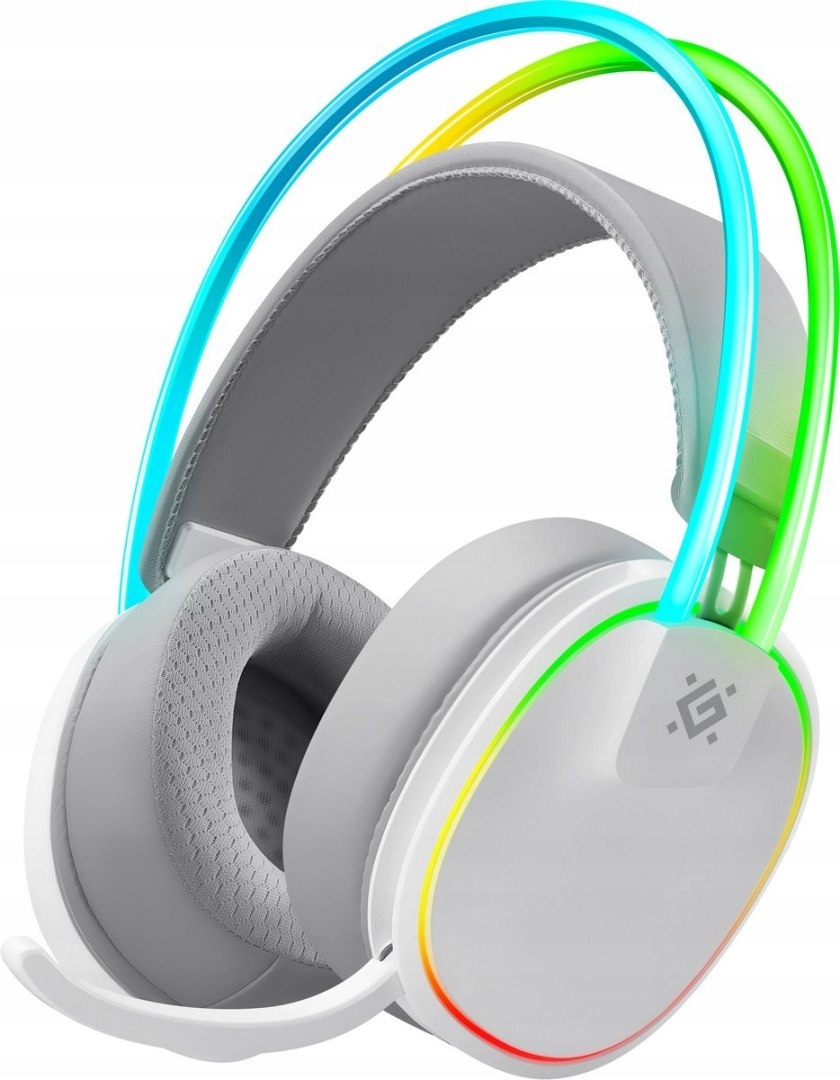 Słuchawki Defender Tsunami Bt+rf Rgb Białe 40h pracy