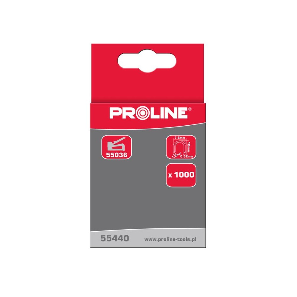 ZSZYWKI PÓŁOKRĄGŁE TYP L, 12MM, 7,6*1,2MM, 1000 SZ Marka Proline