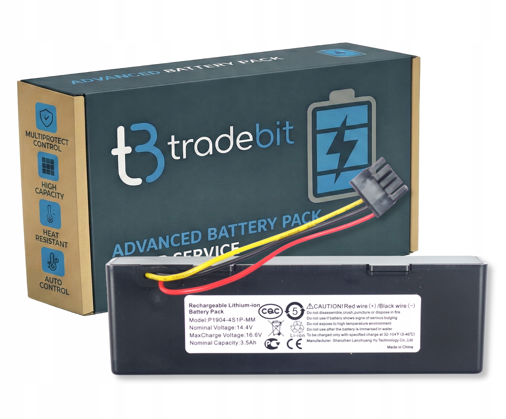 Bateria do Viomi V2 Pro V3 Se Vacuum Mop Pro 14,4V 3500 mAh STYTJ02YM