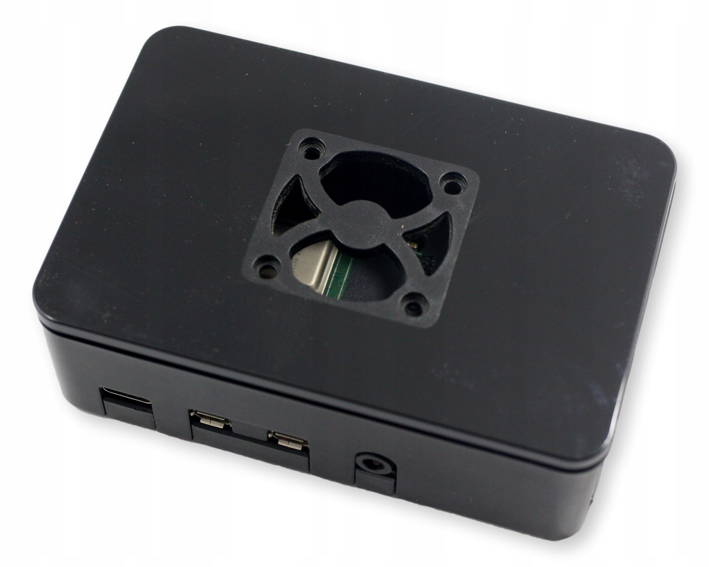 Rpi4 obudowa ABS A2EN czarna (opcjonalny wentylator)