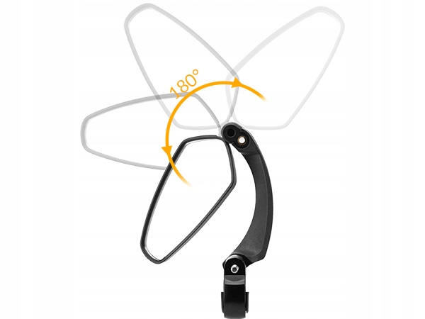 ROCKBROS Lusterko Rowerowe, Obrotowe Obracane 360° Lusterko Wsteczne Lewe Montaż kierownica