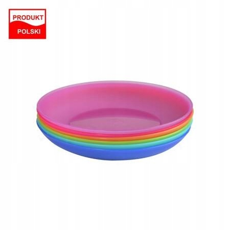 Talerze Nietłukące mix kolor 6 szt. 18 cm deserowe Rodzaj talerza deserowy