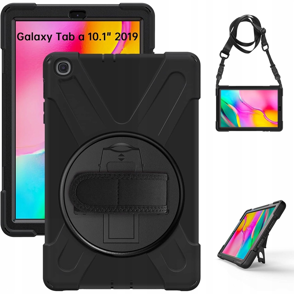 Pancerne Pouzdro Pro Samsung Galaxy Tab A 10.1 2019 T510/T515 Pouzdro S Páskem