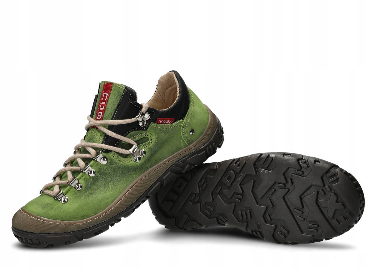 NAGABA 054 JASNY ZIELONY CRAZY - PÓŁBUT TREKKINGOWY DAMSKI - ROZMIAR 41 Model 054