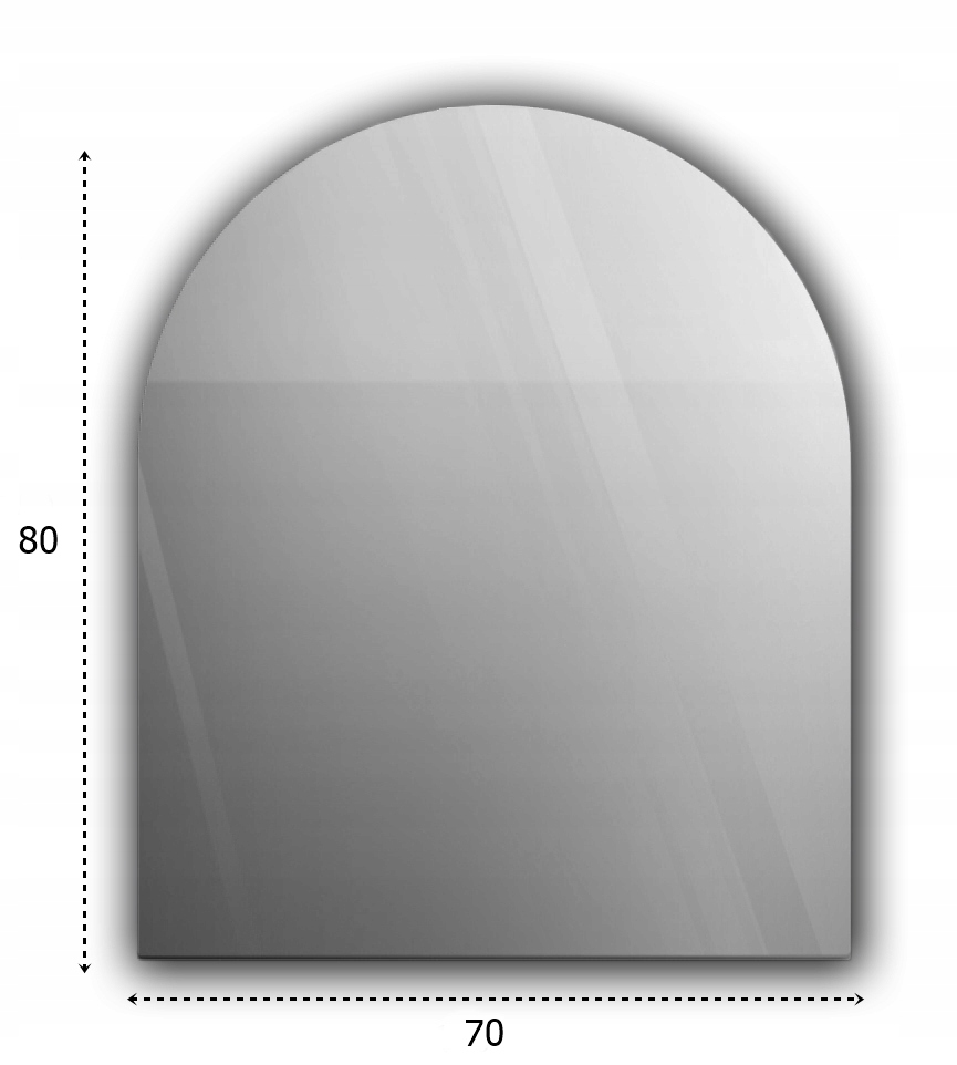 SZKŁO HARTOWANE SZYBA POD KOMINEK PODSTAWA 80x70