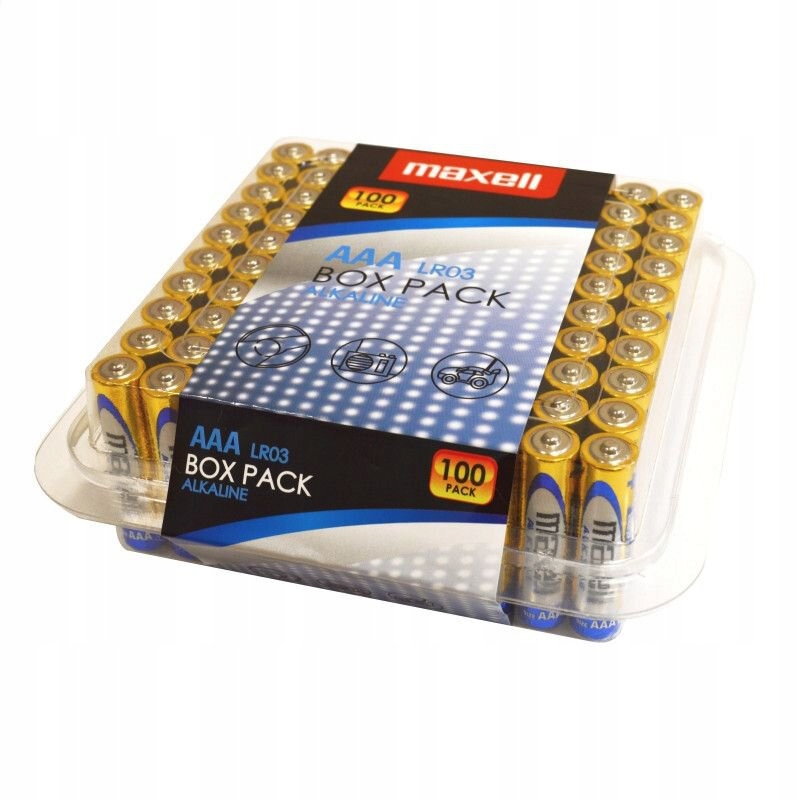 Baterie alkalická baterie Aaa LR03 Maxell 100 ks