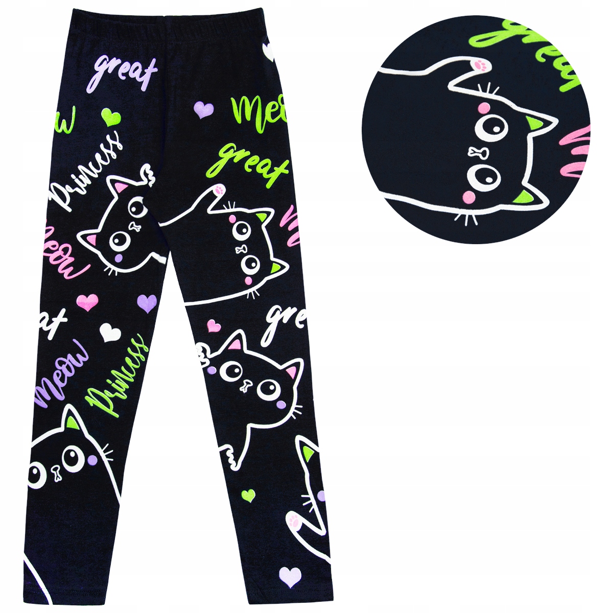 

Legginsy Bawełna dziewczęce dziecięce czarne 122