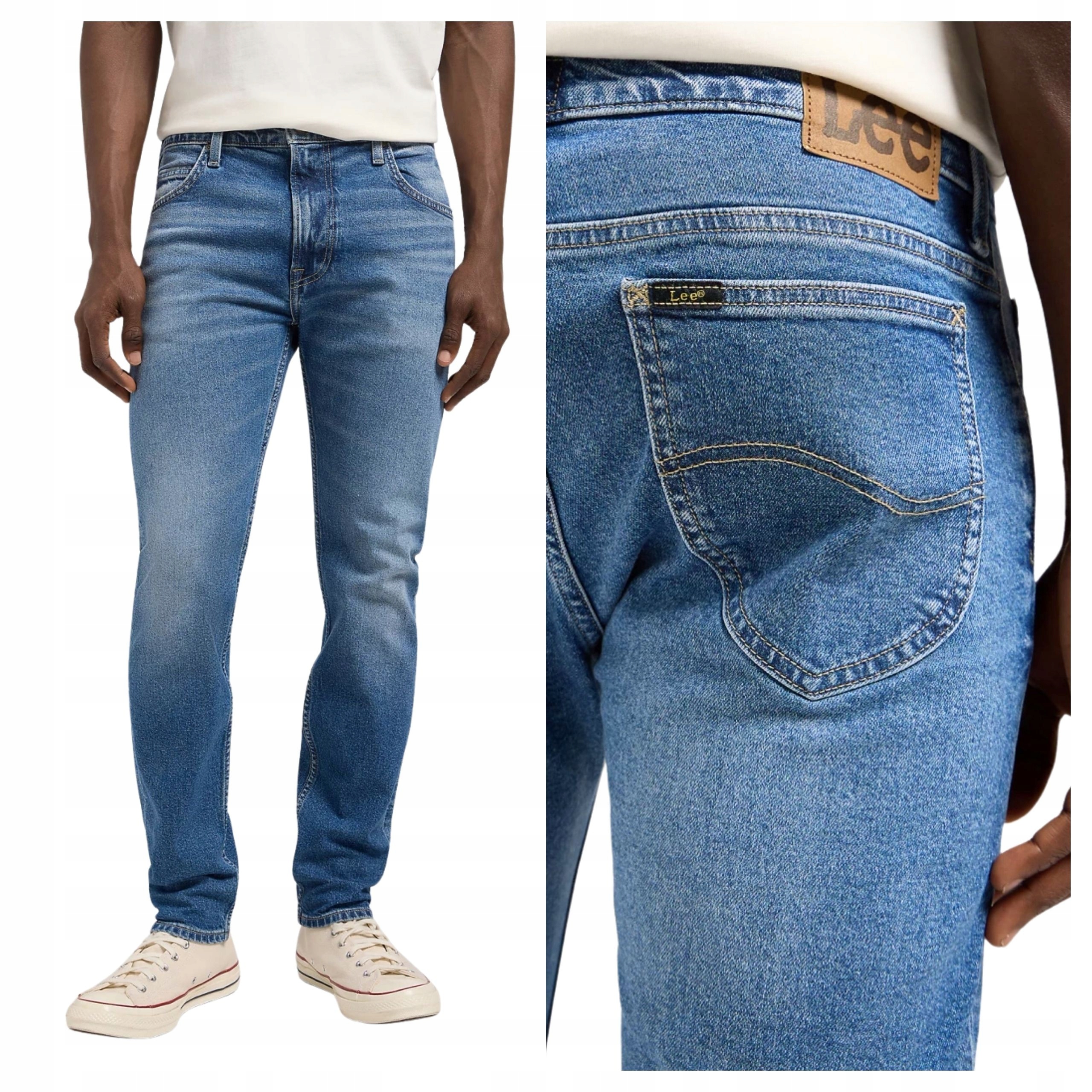 Pánské kalhoty Lee Rider Slim Fit Jeans Modré Jay W33 L32