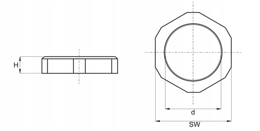 KONTRNAKRĘTKA DŁAWIKA PG48 SW70 POLIAMID GF 10szt Marka Bäcker