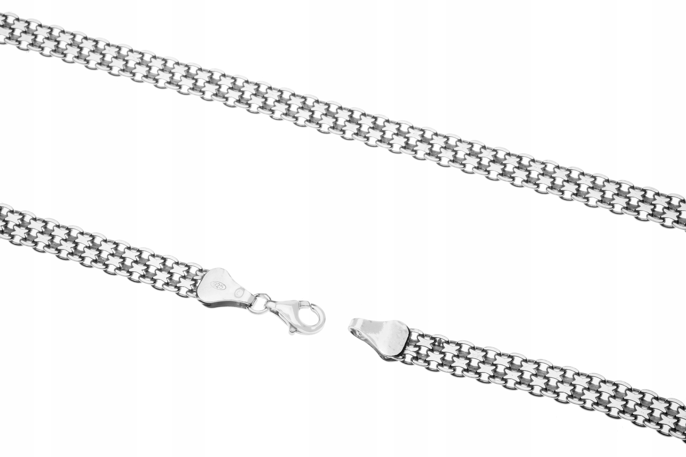 Krásný Stříbrný Řetízek Bismark 45 CM 5,5 MM 13 Gramů