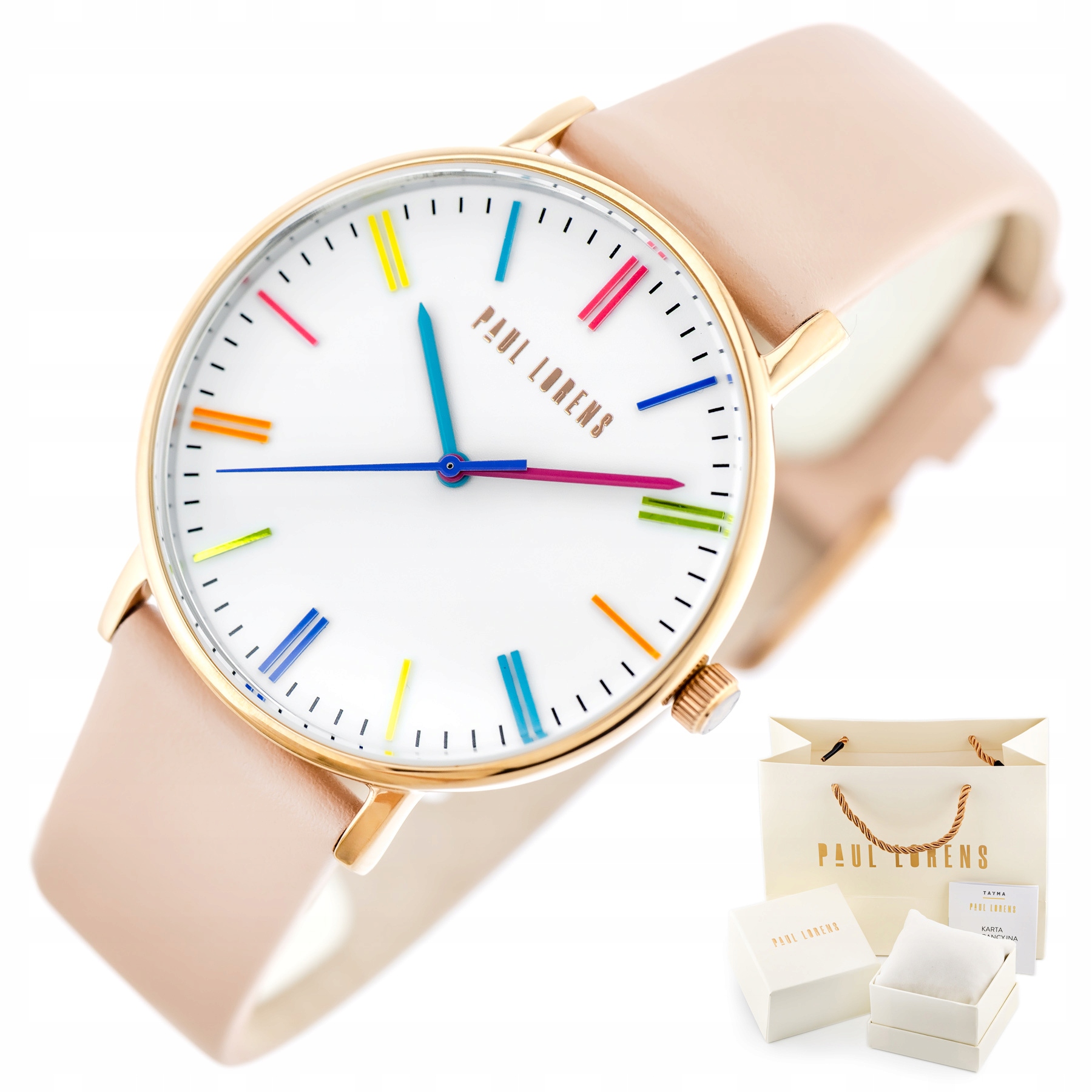 Dámské Hodinky Paul Lorens 41mm PL12600A2-3E3 (zg586d) Box Gravírování