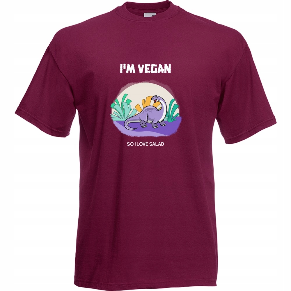 

Koszulka vegan vege wege weganizm L burgund