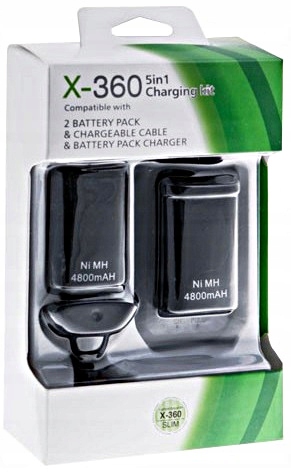 

2X Bateria Do Pada Xbox 360 Ładowarka + Kabel Usb