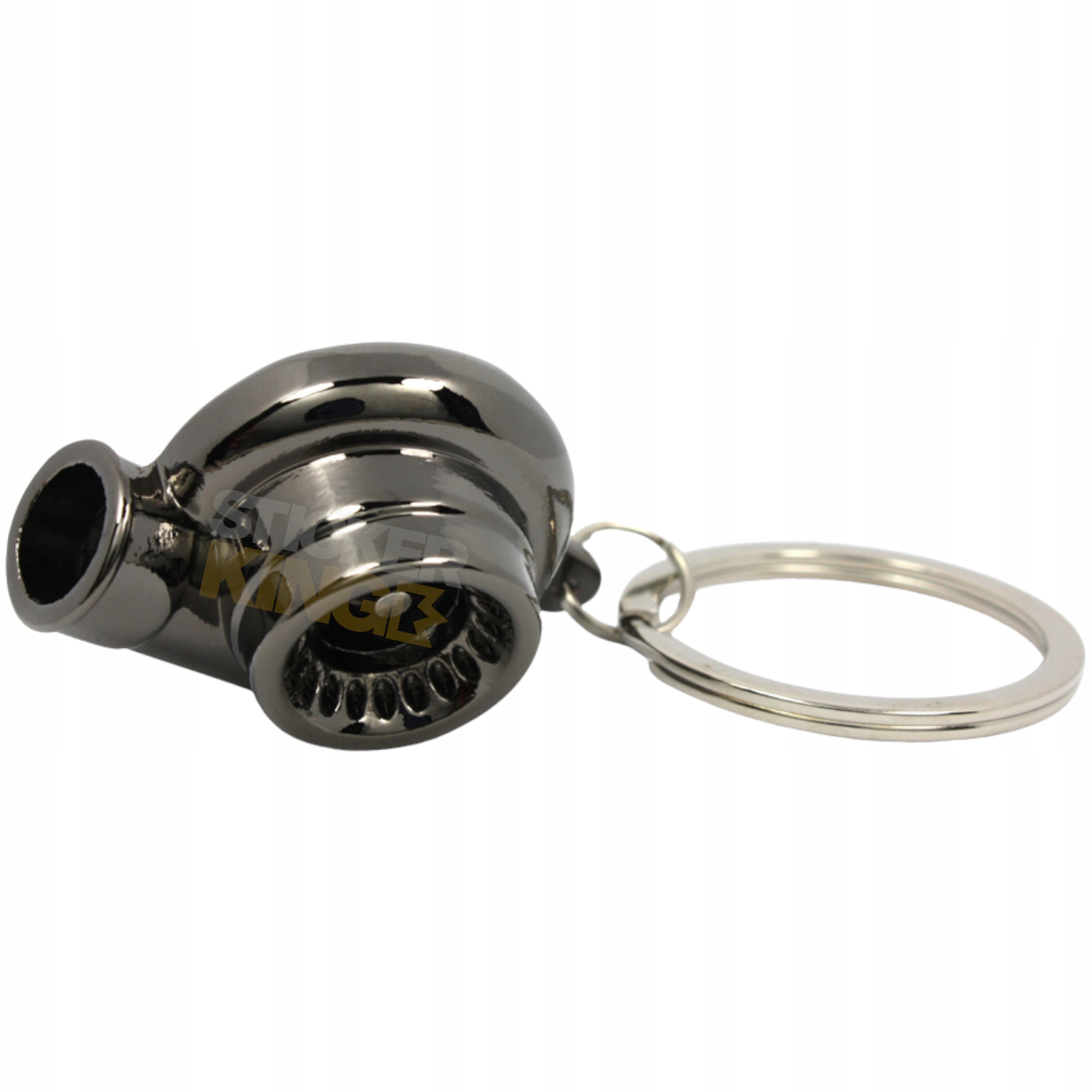 Brelok metalowy metal do kluczy breloczek Turbo Turbina Czarny Chrom
