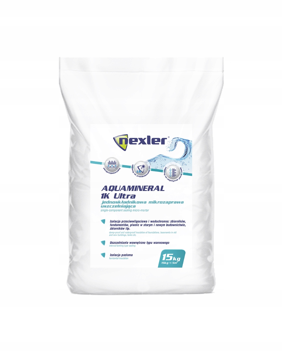 Nexler Aquamineral 1K Ultra 15KG Jednoskładnikowa Zaprawa Uszczelniająca