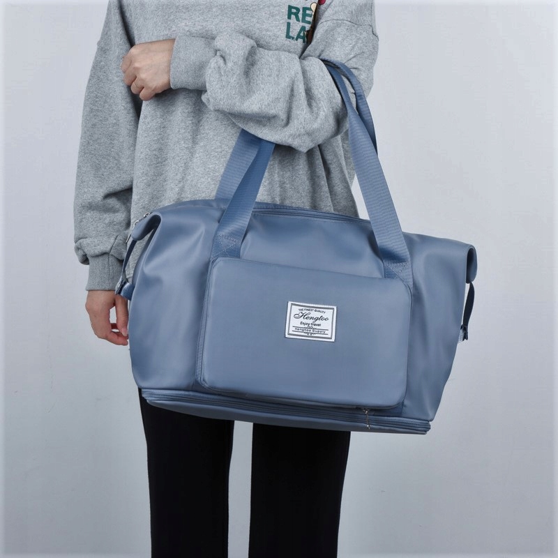 TORBA PODRÓŻNA BAGAŻ PODRĘCZNY DO SAMOLOTU SKŁADANA POJEMNA WODOODPORNA Model Blue