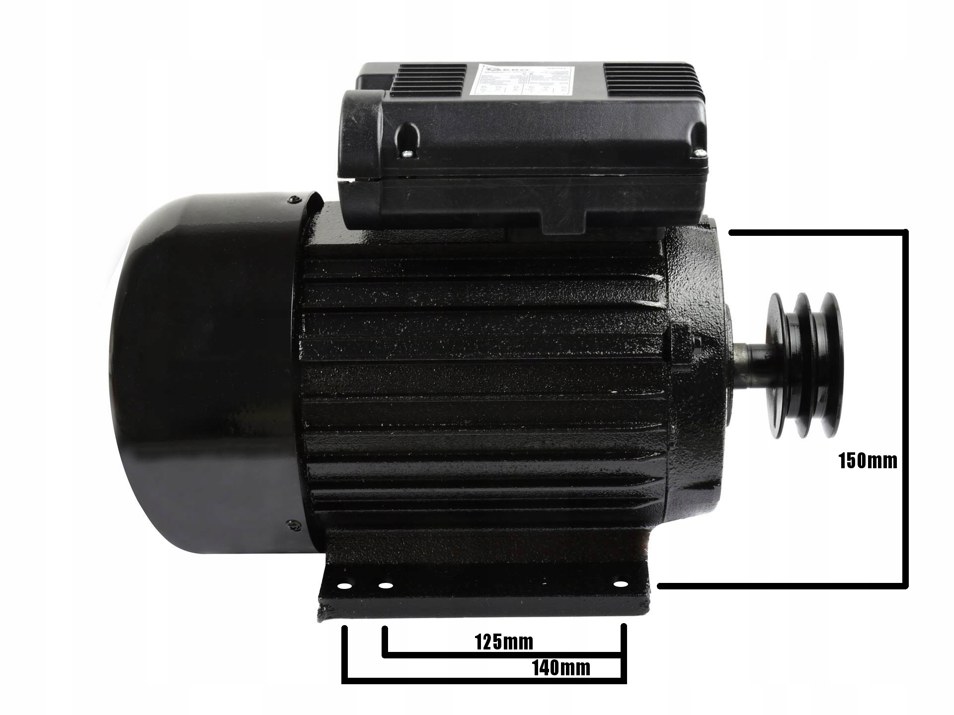 SILNIK ELEKTRYCZNY 3kW JEDNOFAZOWY 2800 obr/min KOŁO 2 paski Model YL100L1-4