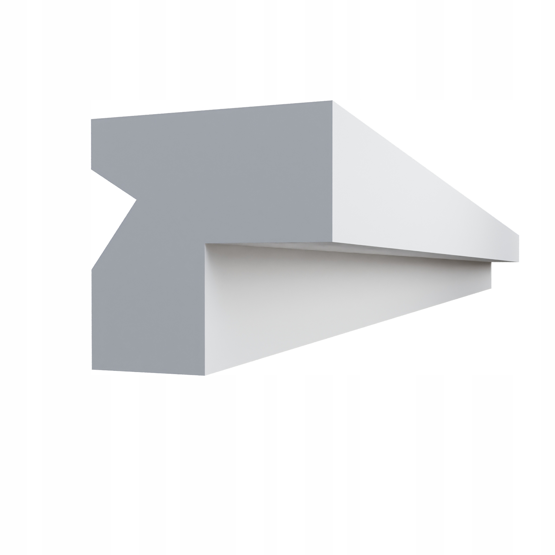 Led záclonová lišta 2 m DLO17 9 Cm x 9 Cm kryt krytka kolejnice schůdku